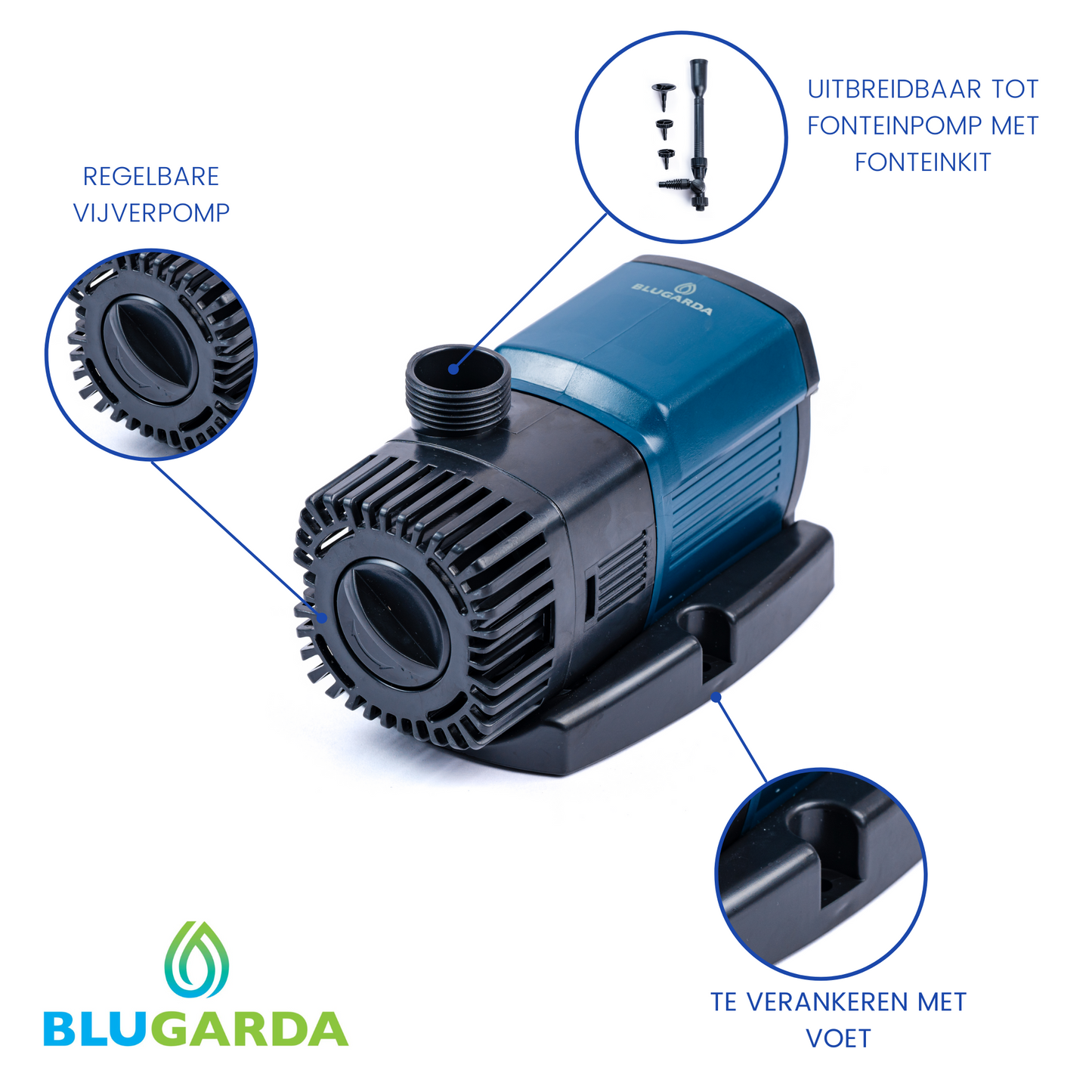 BluFlow Control 1.800 – Teichpumpe Regelbar – 11 Watt